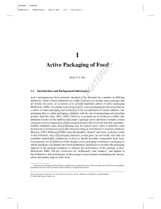 Active Packaging of Food