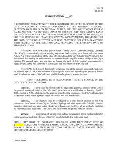 Resolution referring Rev Bonds to April 2015 ballot