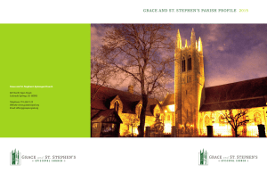 GRACE AND ST. STEPHEN`S PARISH PROFILE 2015