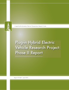 Plug-in Hybrid Electric Vehicle Research Project: Phase II Report
