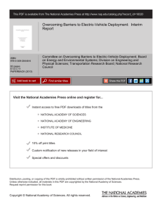 Overcoming Barriers to Electric-Vehicle Deployment: Interim Report