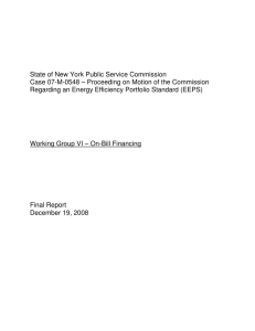 Working Group VI Final Report - National Consumer Law Center