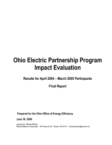 Ohio Electric Partnership Program Impact Evaluation