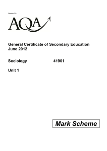 AQA-Mark scheme Exam -JUN12