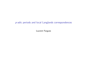 p-adic periods and local Langlands correspondences