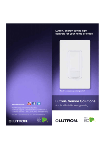 Lutron Sensor Solutions - Kriz