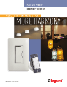 Harmony Tru-Universal Dimmer Brochure