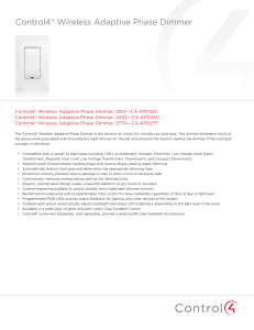 Control4® Wireless Adaptive Phase Dimmer