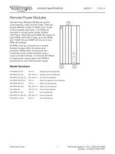 Homeworks Remote Power Modules SPEC (369547)