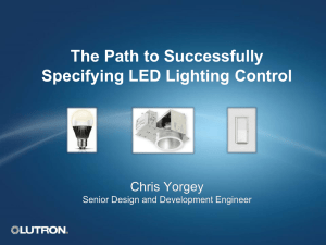 The Path to Successfully Specifying LED Lighting Control