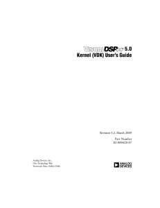 VisualDSP++® Kernel (VDK) User`s Guide