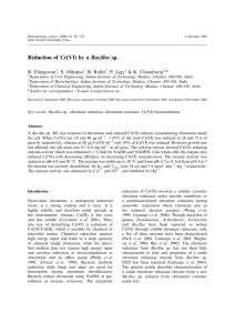 Reduction of Cr(VI) by a Bacillus sp. | SpringerLink