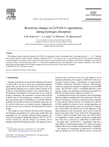 Resistivity changes in Cr/V(0 0 1) superlattices during hydrogen