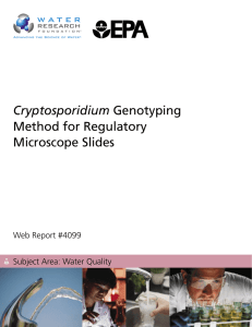 Cryptosporidium Genotyping Method for Regulatory Microscope Slides