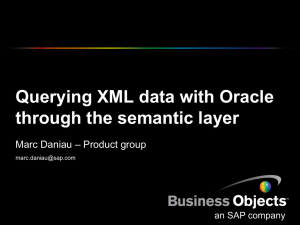 Querying XML data with Oracle through the semantic layer
