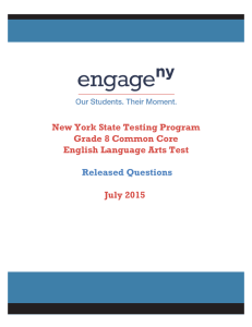 New York State Testing Program English Language