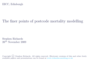 The finer points of postcode mortality modelling