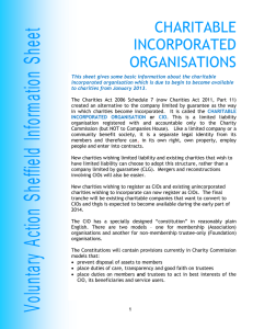 charitable incorporated organisations