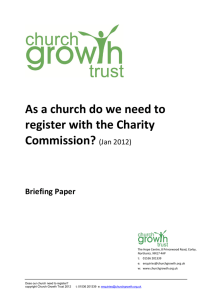 As a church do we need to register with the Charity Commission