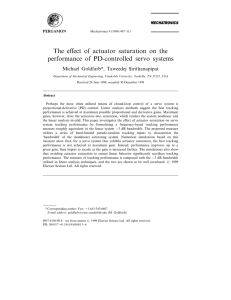 The effect of actuator saturation on the performance of