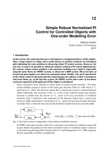 Simple Robust Normalized PI Control for Controlled Objects with