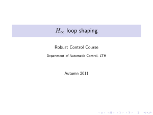 H loop shaping - Automatic Control