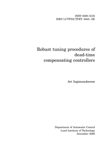 Robust tuning procedures of dead-time