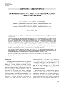 Effect of Demineralized Bone Matrix on Resorption of Autogenous