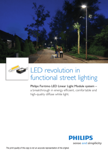 LED revolution in functional street lighting