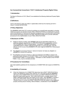 Car Connectivity Consortium IP Rights Policy