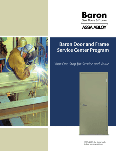 Baron Door and Frame Service Center Program