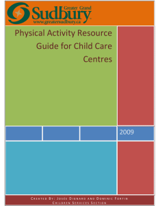 Physical Activity Resource Guide for Child Care