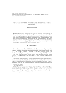 Nonlocal modified gravity and its cosmological