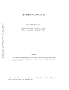 Jet Phenomenology