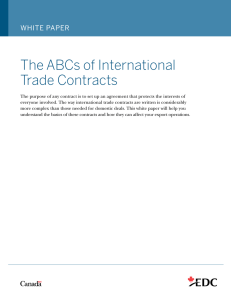 The ABCs of International Trade Contracts – Export Development
