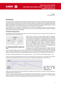 AN2508 - CAEN Digital Pulse Height Analyser a digital approach to