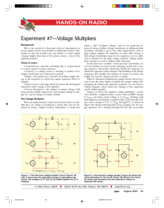 Experiment 7-Voltage Multipliers