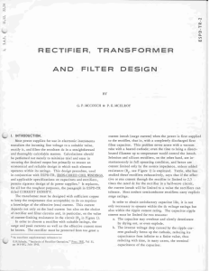 rectifier, transformer and filter design