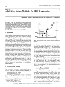 A Full Wave Voltage Multiplier for RFID Transponders