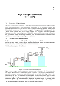 High Voltage Generators for Testing