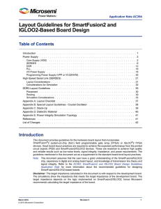 Layout Guidelines for SmartFusion2 and IGLOO2-Based