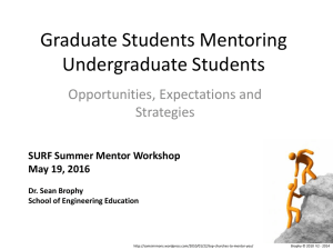 Graduate Students Mentoring Undergraduate Students