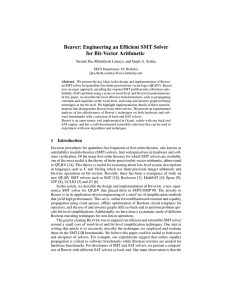 Beaver: Engineering an Efficient SMT Solver for Bit