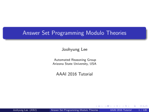 Answer Set Programming Modulo Theories