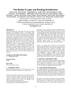 The Stratix II Logic and Routing Architecture