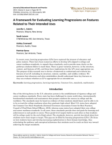 A Framework for Evaluating Learning Progressions