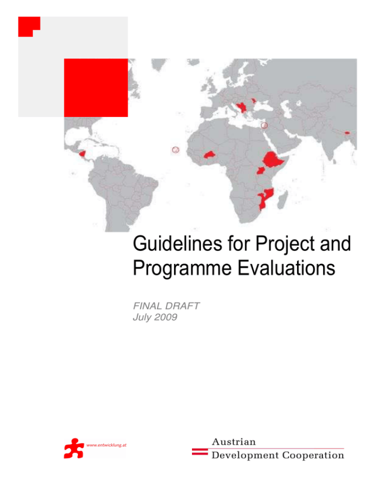 Development Programme Review Guidelines for Project and Programme Evaluations