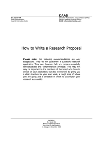 How to Write a Research Proposal
