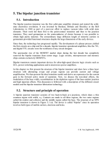 5. The bipolar junction transistor