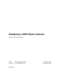 Designing a GSM dipole antenna